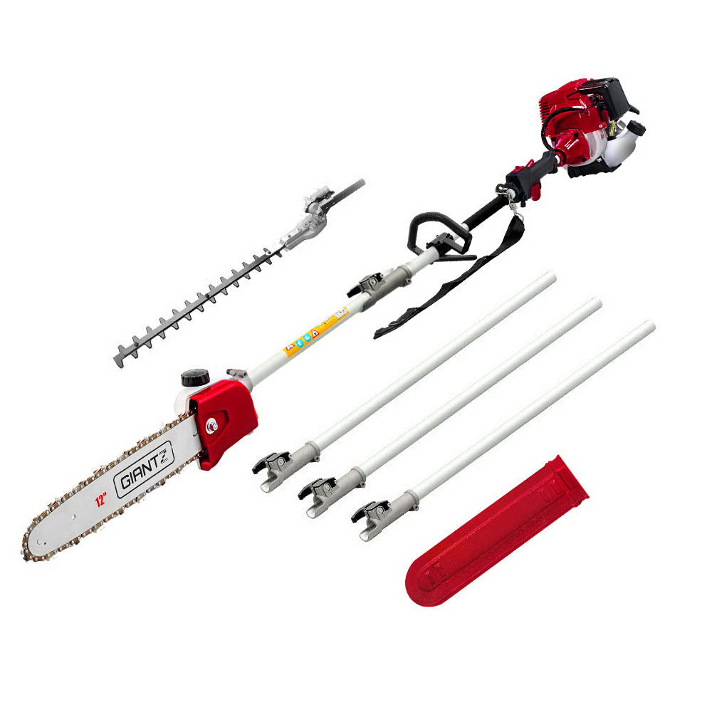 31cc Pole Chainsaw 4 Stroke Petrol Tree Pruner Saw 12 Inch Bar Long Reach