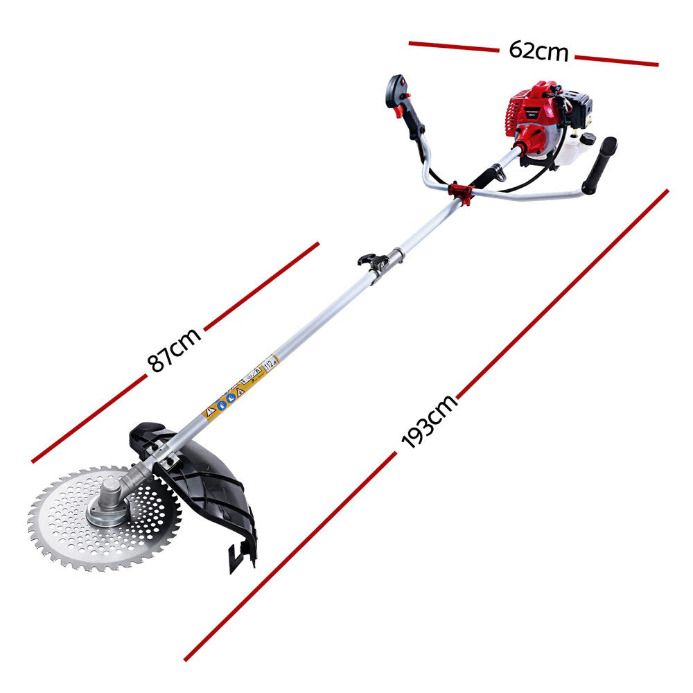 Giantz Pole Chainsaw Petrol Hedge Trimmer Tree Pruner 5 In 1