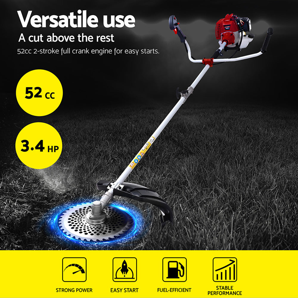 Giantz Pole Chainsaw Petrol Hedge Trimmer Tree Pruner 5 In 1