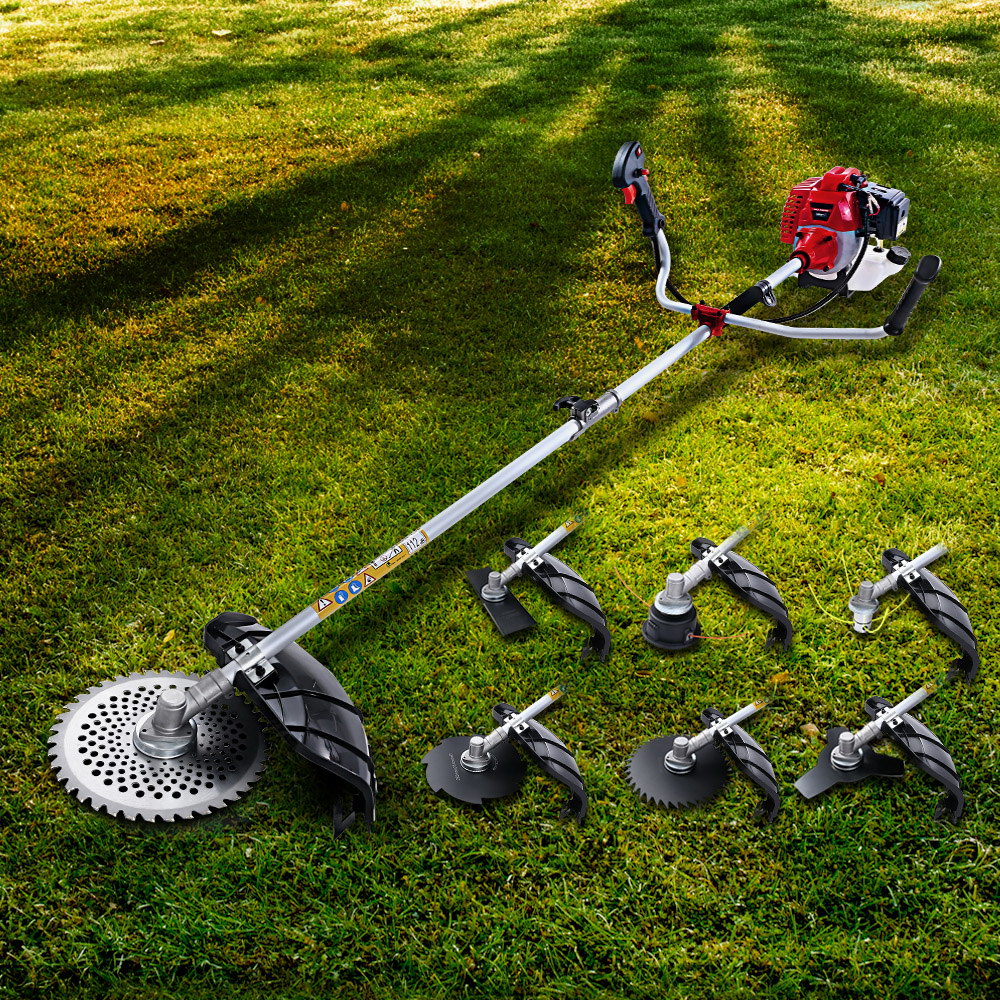 Giantz 2 Stroke Pole Chainsaw Petrol Hedge Trimmer Tree Pruner 7 In 1