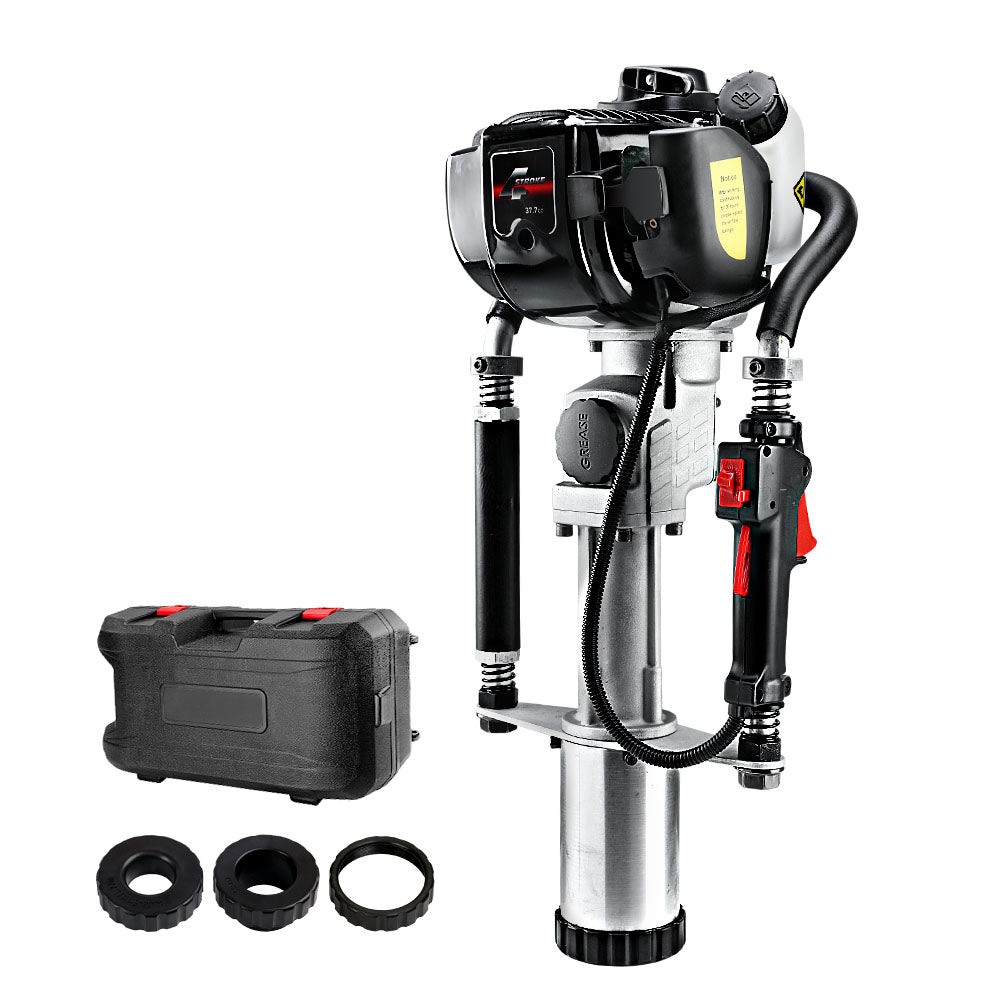 Petrol Post Driver 38CC 4-Stroke 2 Tonne Star Picket Fence Case Black