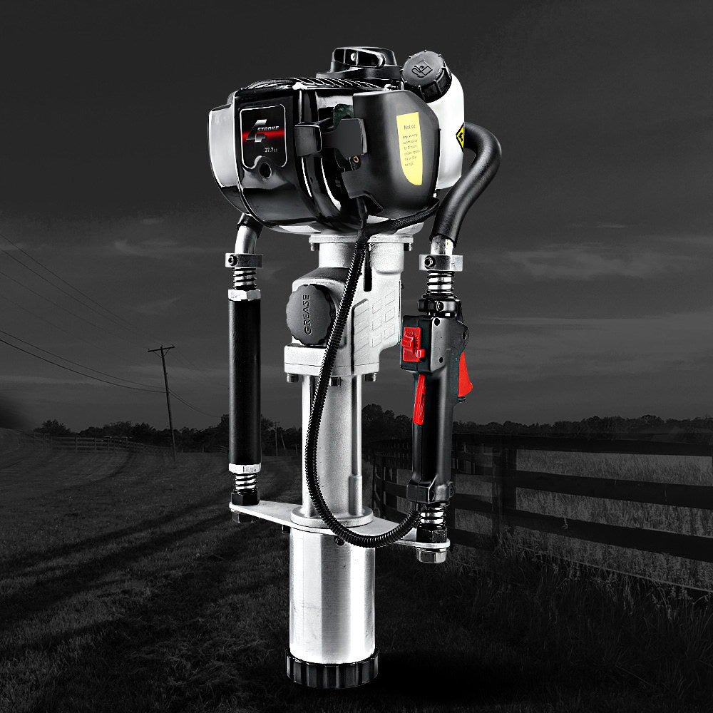 Petrol Post Driver 38CC 4-Stroke 2 Tonne Star Picket Fence Case Black