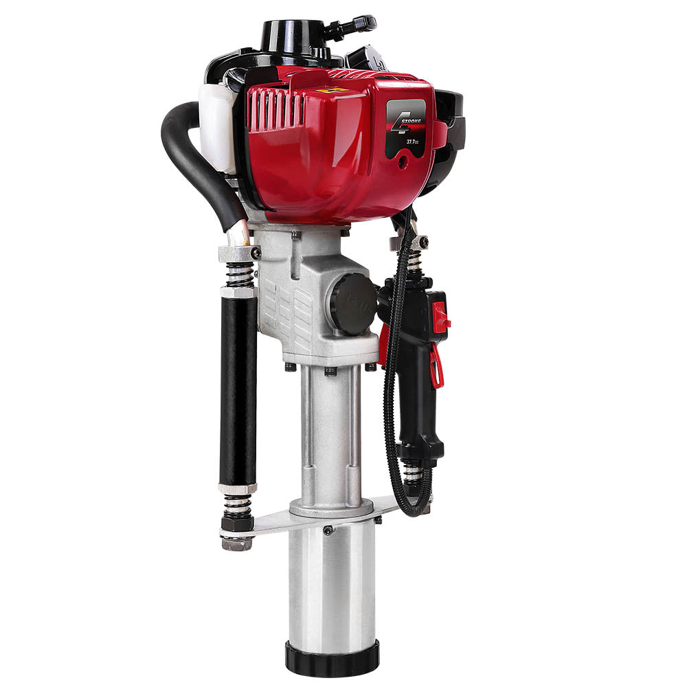 Petrol Post Driver 38CC 4-Stroke 2 Tonne Star Picket Fence with Case Red