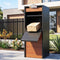 Parcel Letterbox Drop Box Package Slot Mailbox Walnut Lockable Steel Unit