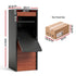 Parcel Letterbox Drop Box Package Slot Mailbox Walnut Lockable Steel Unit