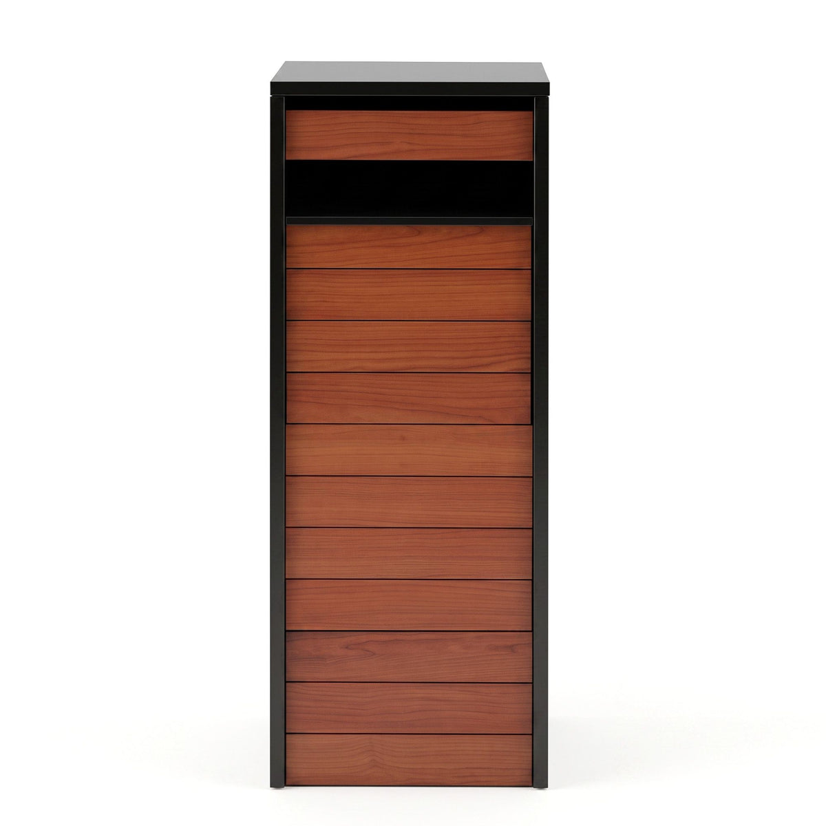 Parcel Letterbox Drop Box Package Slot Mailbox Walnut Lockable Steel Unit
