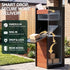 Parcel Letterbox Drop Box Package Slot Mailbox Walnut Lockable Steel Unit