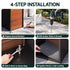 Parcel Letterbox Drop Box Package Slot Mailbox Walnut Lockable Steel Unit