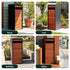 Parcel Letterbox Drop Box Package Slot Mailbox Walnut Lockable Steel Unit