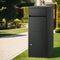 Parcel Letterbox Drop Box Black Steel Lockable Mail & Package Delivery Box