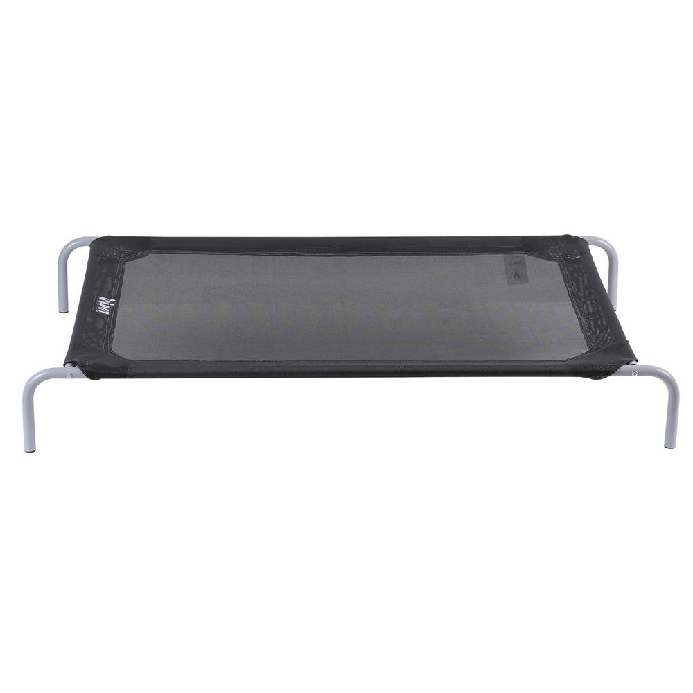 Pet Dog Bed Elevated Trampoline Durable Raised Heavy Duty Large Dogs 90x137cm Black