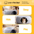 Cat Bed with Tunnel 60x28CM Donut Felt Cave Hideaway Detachable Grey