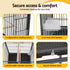 136cm Bird Cage Aviary Open Top Parrot Budgie Stand Wheels Black