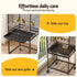 136cm Bird Cage Aviary Open Top Parrot Budgie Stand Wheels Black