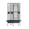 Corner Large Bird Cage Aviary 161cm Wrought Iron Parrot Budgie Stand Wheels