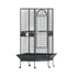Corner Large Bird Cage Aviary 161cm Wrought Iron Parrot Budgie Stand Wheels