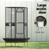 Corner Large Bird Cage Aviary 161cm Wrought Iron Parrot Budgie Stand Wheels