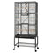 176cm 3-Tier Large Bird Cage Aviary with Ladder Parrot Budgie Wheels Black