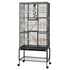 176cm 3-Tier Large Bird Cage Aviary with Ladder Parrot Budgie Wheels Black
