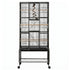 176cm 3-Tier Large Bird Cage Aviary with Ladder Parrot Budgie Wheels Black