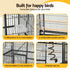 176cm 3-Tier Large Bird Cage Aviary with Ladder Parrot Budgie Wheels Black