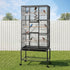 176cm 3-Tier Large Bird Cage Aviary with Ladder Parrot Budgie Wheels Black
