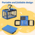 Pet Carrier Bag Foldable Dog Cat Durable Crate Travel Cage Portable Car Kennel Blue