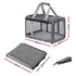 Pet Carrier – Foldable, Mesh Window, Portable, 7.5kg Capacity, Grey