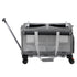 Pet Carrier Swivel Wheels Foldable Cat Dog Trolley Stroller Travel Bag Grey