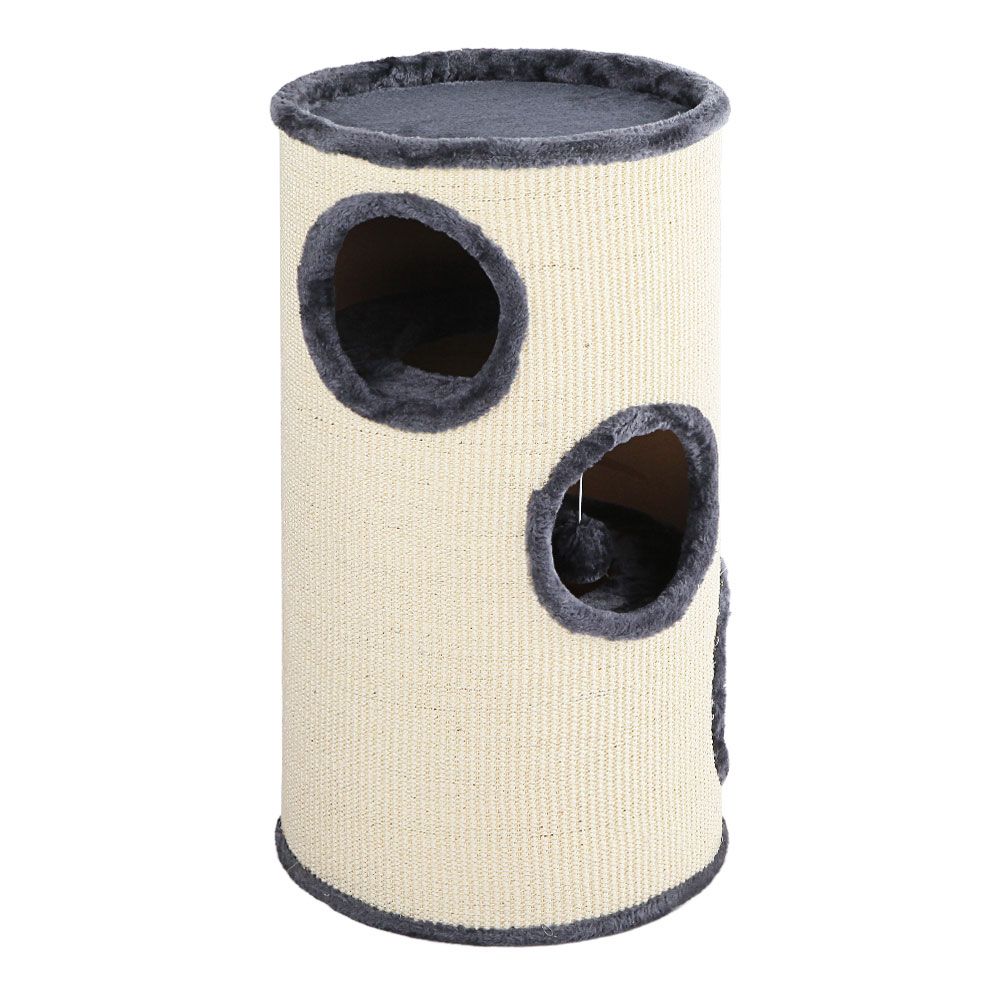 70cm Cat Tree Scratching Post Condo Tower with Hideouts & Toy Ball