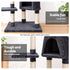 120cm Cat Tree Tower Sisal Scratching Post Condo Hammock Grey