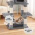i.Pet Cat Tree 145cm Tower Scratching Post Trees Scratcher Condo House Light Grey