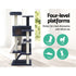 Cat Tree 134cm Tower Scratching Post Scratcher Wood Condo House Bed Grey