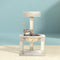 3-Level Cat Tree Tower Beige Sisal Scratching Post with Bed Hammock