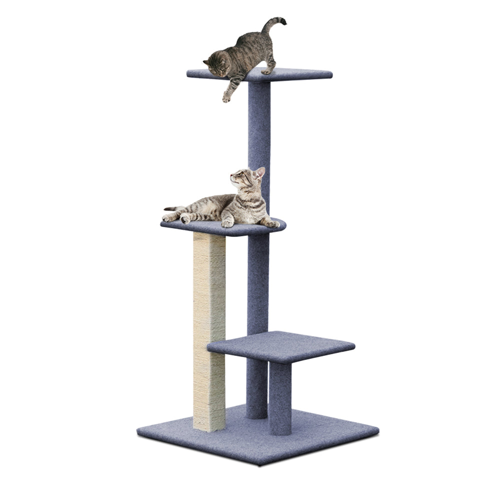 Cat Tree 124cm Scratching Post Tower Scratcher Trees Wood Condo Board