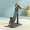 82cm Cat Scratching Post Tower with Ramp Plush Cat Activity Tree
