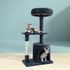 Cat Tree 94cm Scratching Post Tower Scratcher Condo House Wood Trees Grey