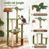 Cat Tree Tower 152cm Jungle Multi-Level Scratching Post Leafy Canopy