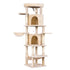 Cat Tree Tower 167cm Large Scratching Post Furniture Scratcher House Beige