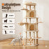 Cat Tree Tower 167cm Large Scratching Post Furniture Scratcher House Beige