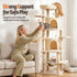Cat Tree Tower 167cm Large Scratching Post Furniture Scratcher House Beige
