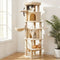 Cat Tree Tower 167cm Large Scratching Post Furniture Scratcher House Beige