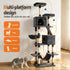 Cat Tree Tower 206cm Large Scratching Post Furniture Scratcher House Grey