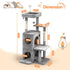 Cat Tree Tower 127cm Scratching Post Furniture Scratcher House Light Grey
