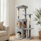 Cat Tree Tower 127cm Scratching Post Furniture Scratcher House Light Grey