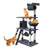 141cm Cat Tree Scratching Post Tower with Hammock & Swing Grey