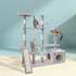 Cat Tree 135cm Tower Scratching Post Scratcher Wood Condo House Toys Grey