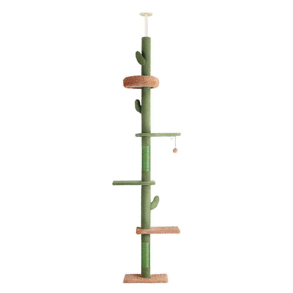 290cm Floor to Ceiling Cat Tree Tower Scratching Post Multi Level
