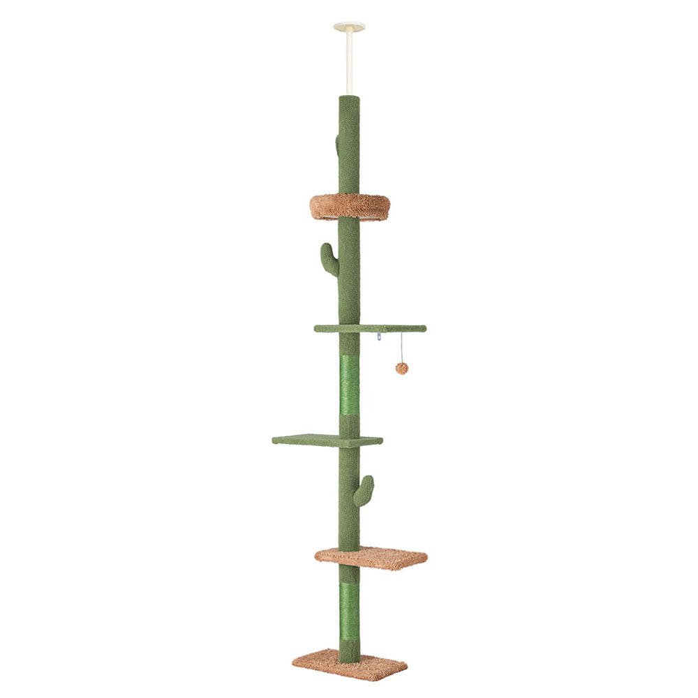 290cm Floor to Ceiling Cat Tree Tower Scratching Post Multi Level