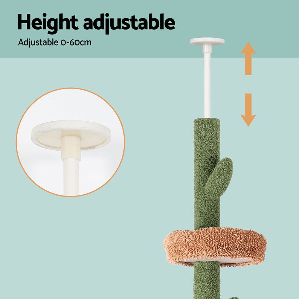 290cm Floor to Ceiling Cat Tree Tower Scratching Post Multi Level